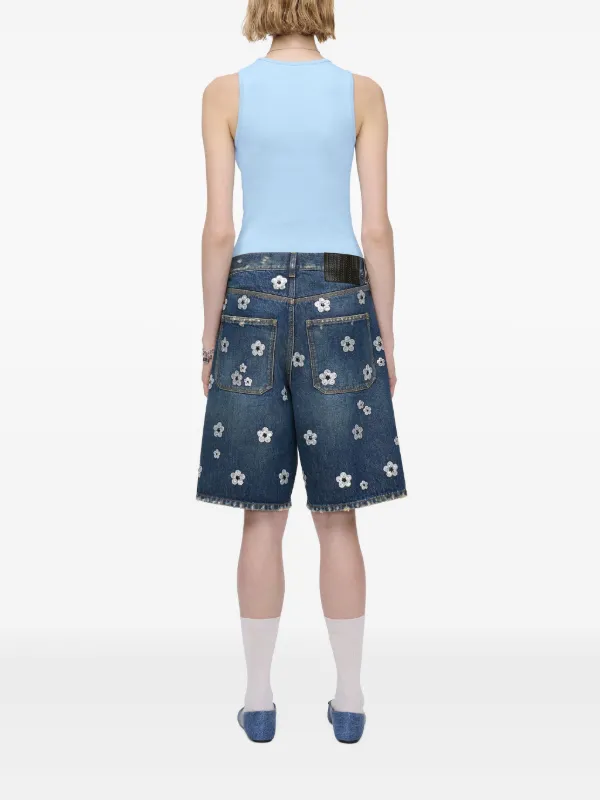 【Marc Jacobs】 デイジートップス - sky blue Marc Jacobs: Blue Sequin Daisy Tank Top | SSENSE