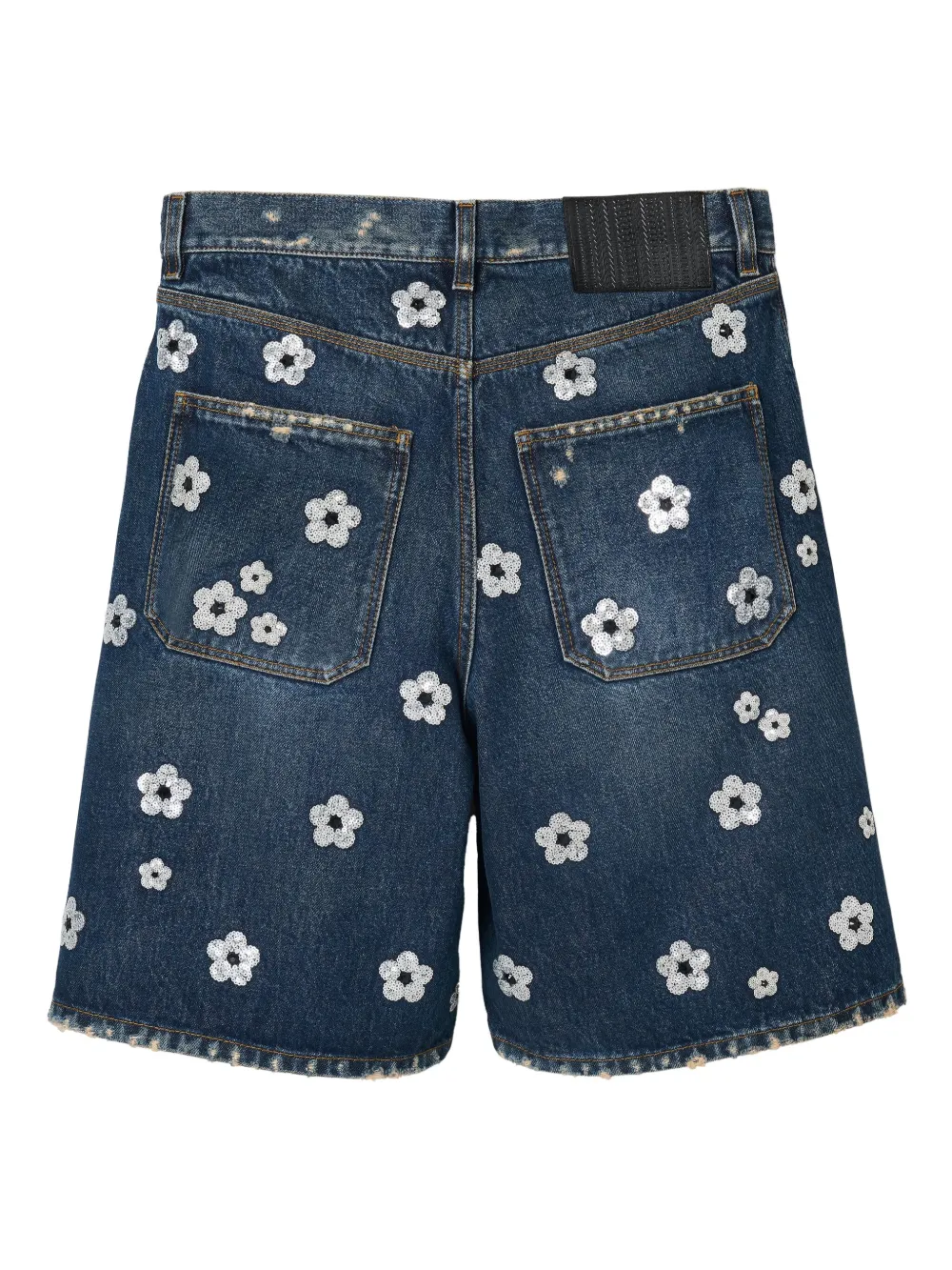 【Marc Jacobs】Sequin Daisy Wide Leg Shorts ショートパンツ Marc Jacobs The Sequin Daisy Wide Leg Shorts | Blue | FARFETCH