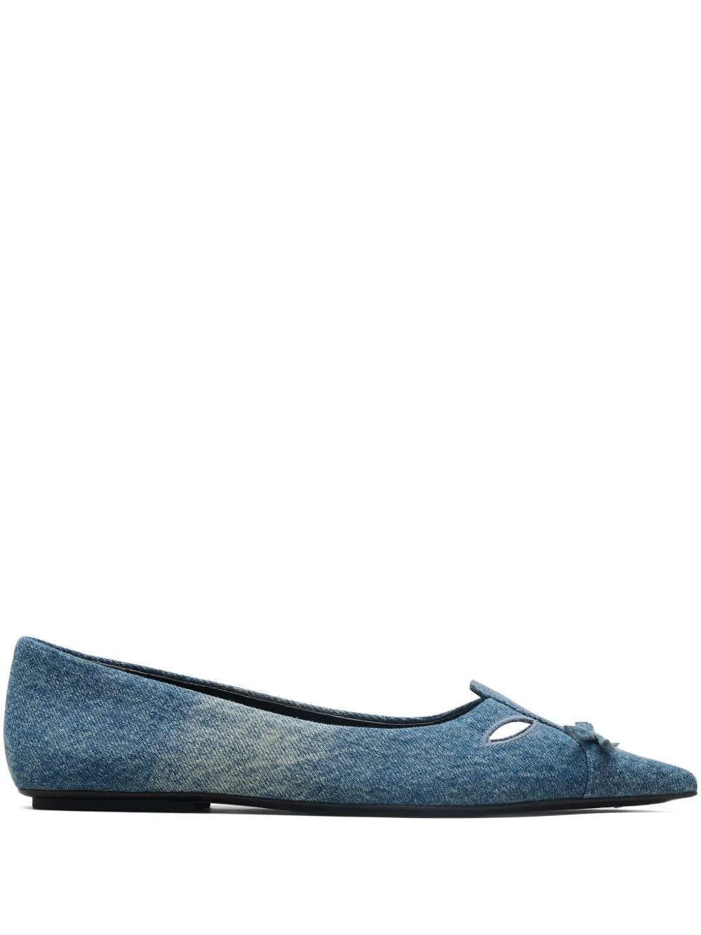 Marc Jacobs The Denim Kat ballerina's Blauw