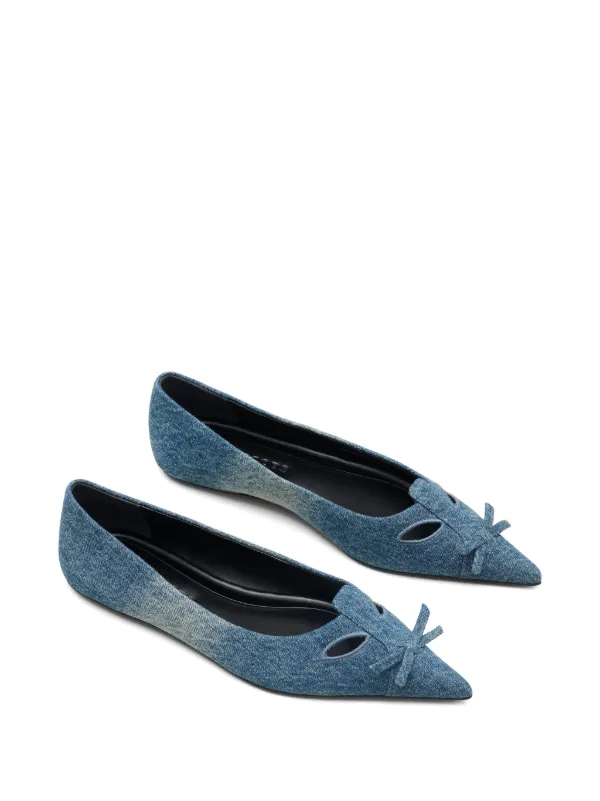 Marc Jacobs The Denim Kat Ballerina Flats | Blue | FARFETCH