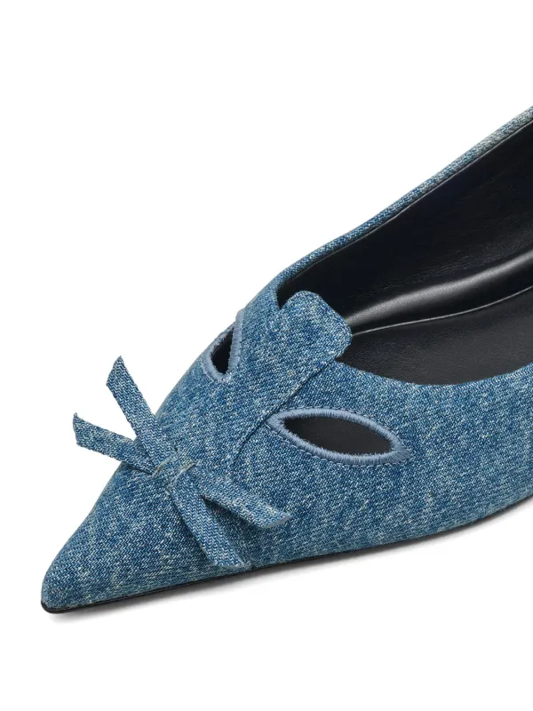 Marc Jacobs The Denim Kat Ballerina Flats | Blue | FARFETCH