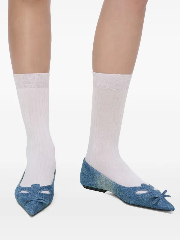 フラットシューズ The Kat Ballerinas - Marc Jacobs - Cotton - Blue Marc Jacobs The Kat Ballerina Shoes | Blue | FARFETCH