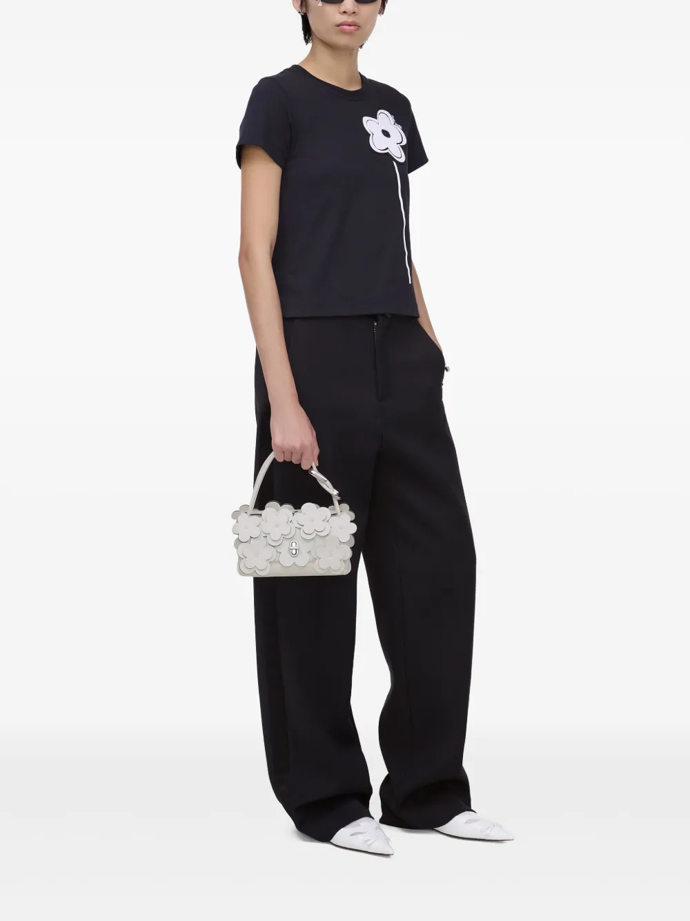 Marc Jacobs The Daisy kleine tas met applicatie - Wit