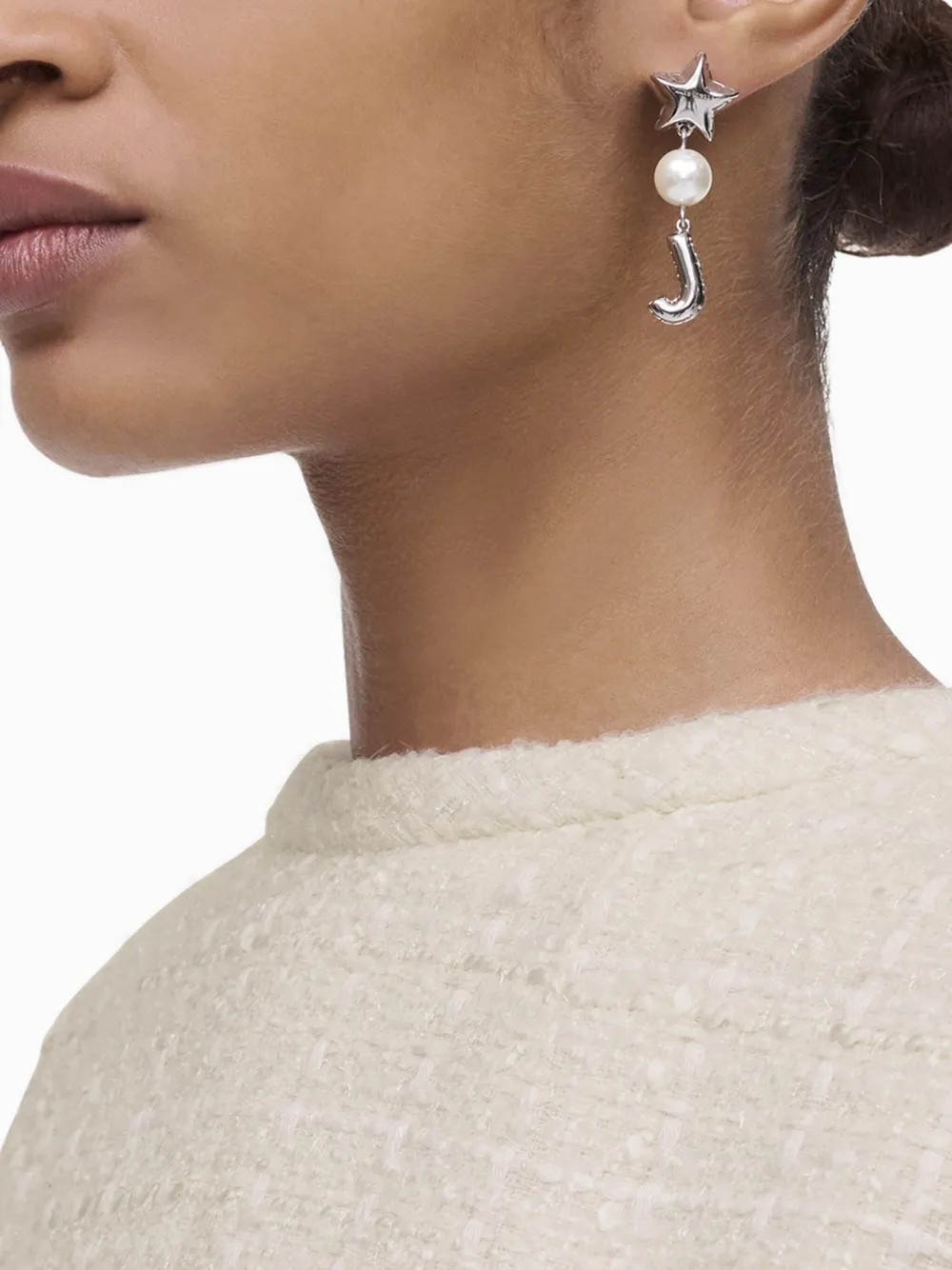 Marc Jacobs The Mj Balloon Earrings In Silver