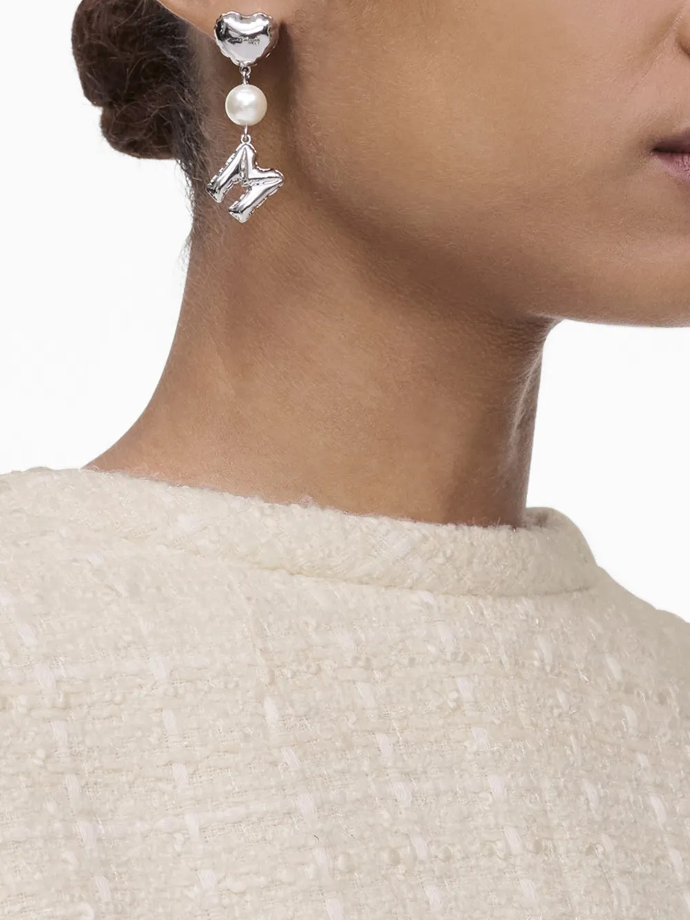 Marc Jacobs The Mj Balloon Earrings In Silver