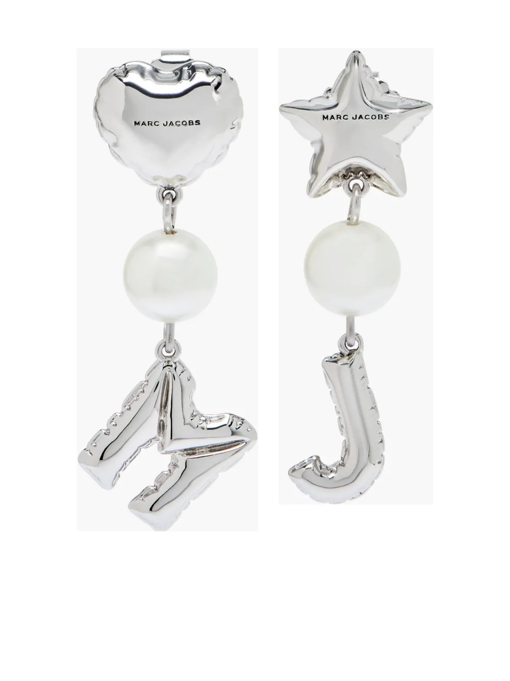 Marc Jacobs The Mj Balloon Earrings In Silver