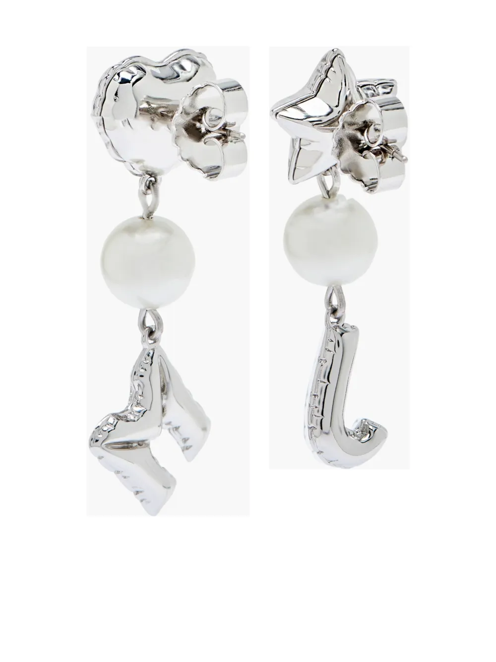 Marc Jacobs The Mj Balloon Earrings In Silver
