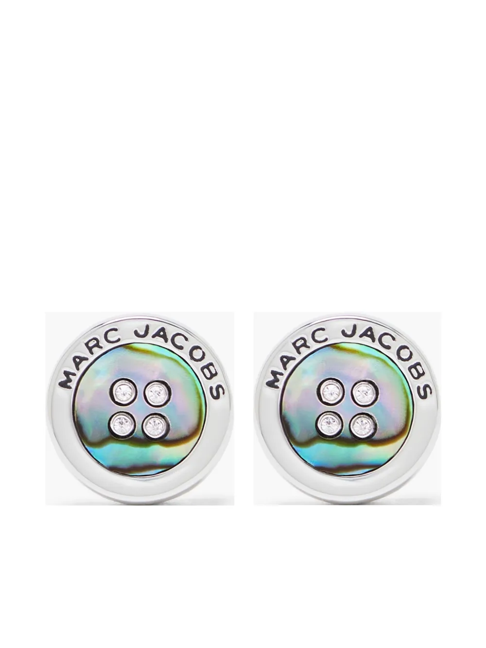 Marc Jacobs Button Earrings In Silver
