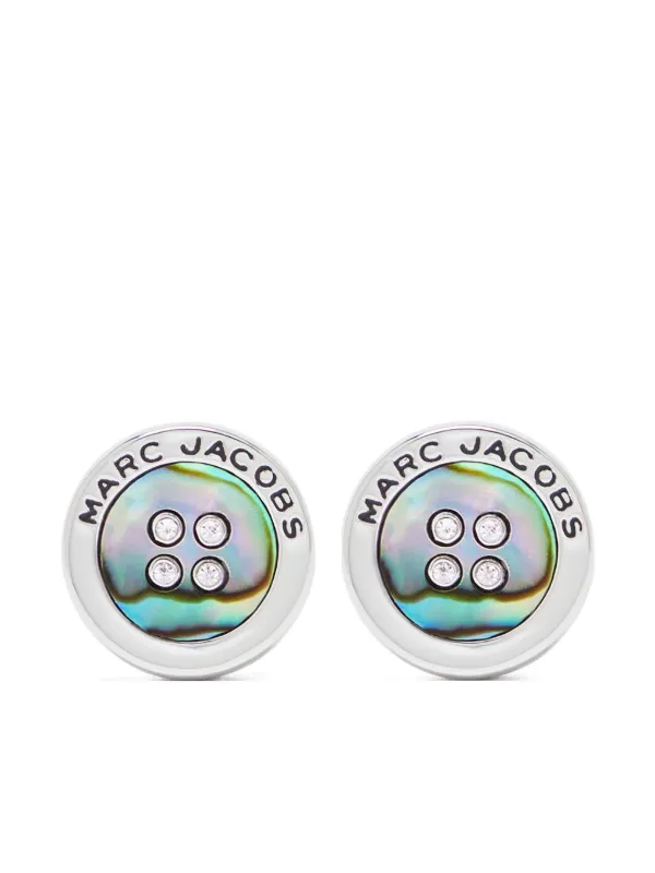 Marc Jacobs Button ピアス | シルバートーン | FARFETCH JP