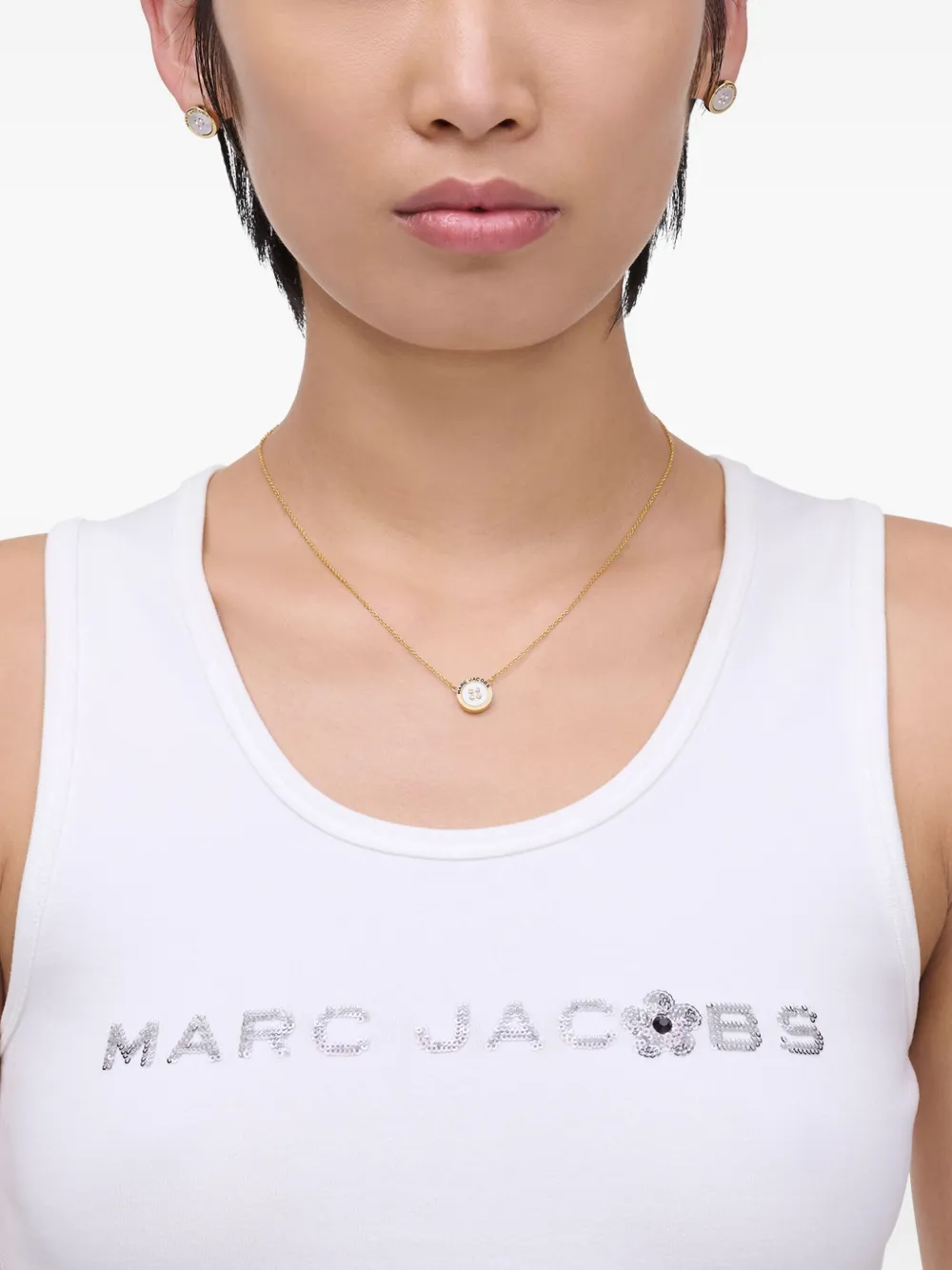 Marc Jacobs Button Mop necklace - Goud