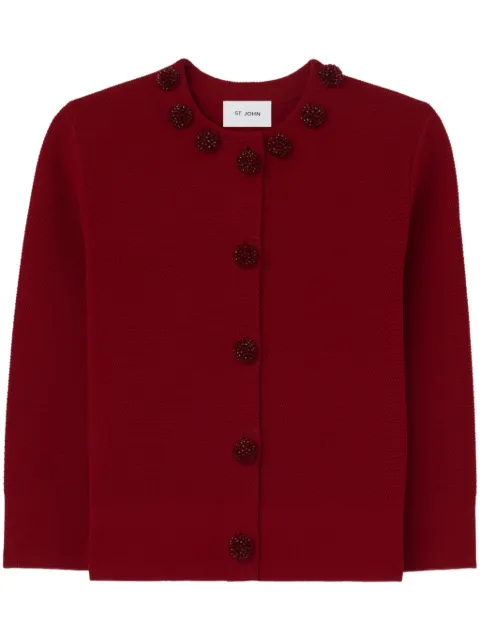 St. John crystal-embellished cardigan
