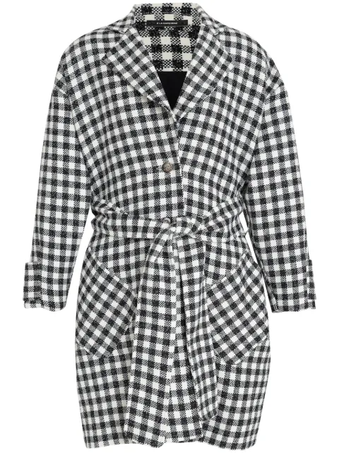 À La Garçonne Casaco xadrez com abotoamento