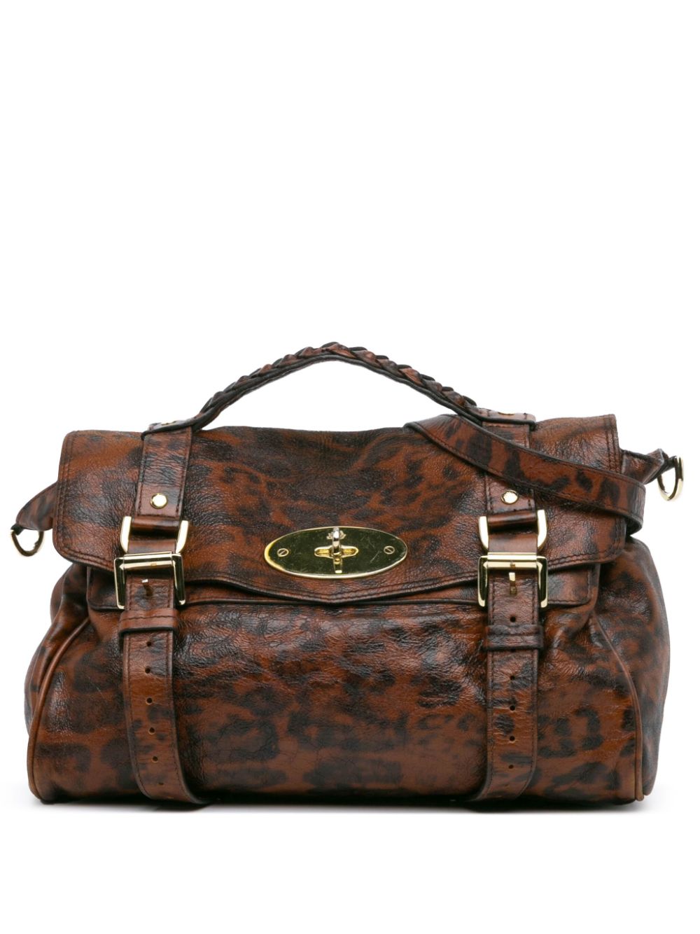 2010-2015 Shiny Calfskin Animal Print Alexa satchel