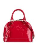 Louis Vuitton Pre-Owned 2014 Monogram Vernis Alma BB satchel - Red