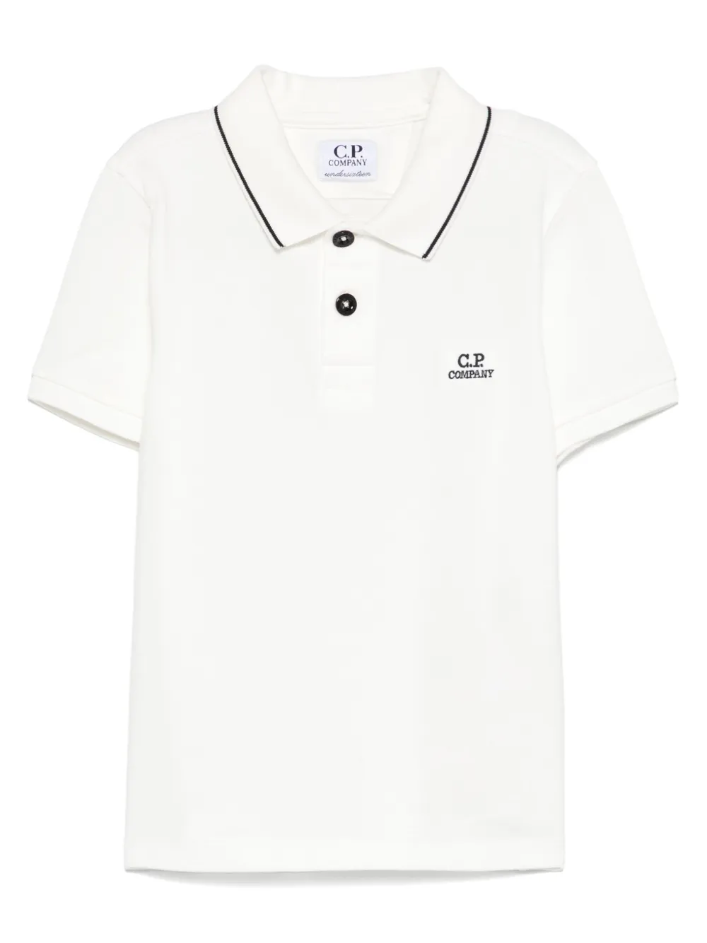 C.P. Company Kids Piqué poloshirt Wit