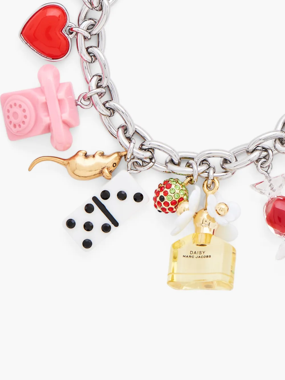 Marc Jacobs Sticker Statement Bracelet In Silver