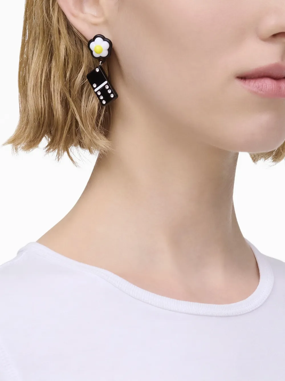 Marc Jacobs Sticker Charm Earrings In Silver