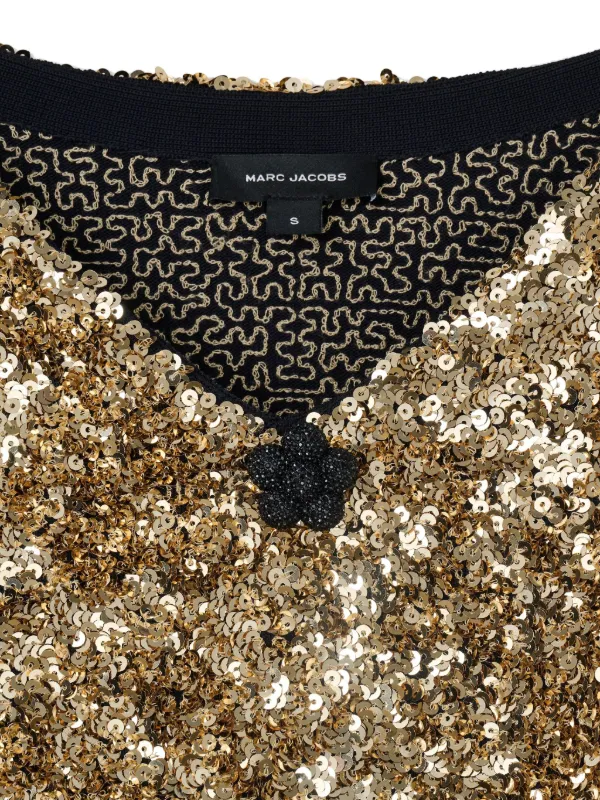 Marc Jacobs sequin-embellished Mini Dress | Gold | FARFETCH