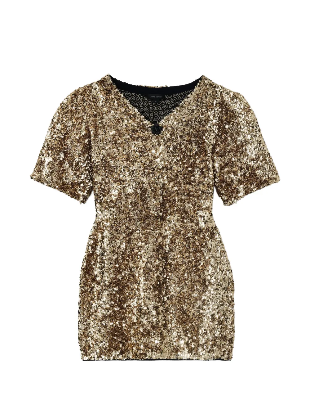 Marc Jacobs Abito corto con paillettes - Oro