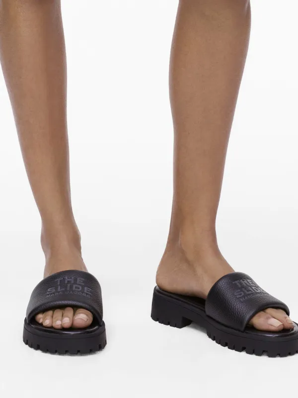 Marc Jacobs The Lug Sole Slide | Black | FARFETCH PL