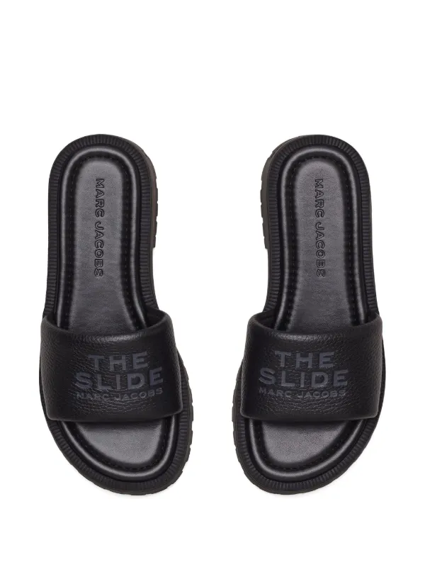 【関税込み】Sandals - Marc Jacobs - Leather - Black Marc Jacobs Dual Leather T Sandals | Saks Fifth Avenue