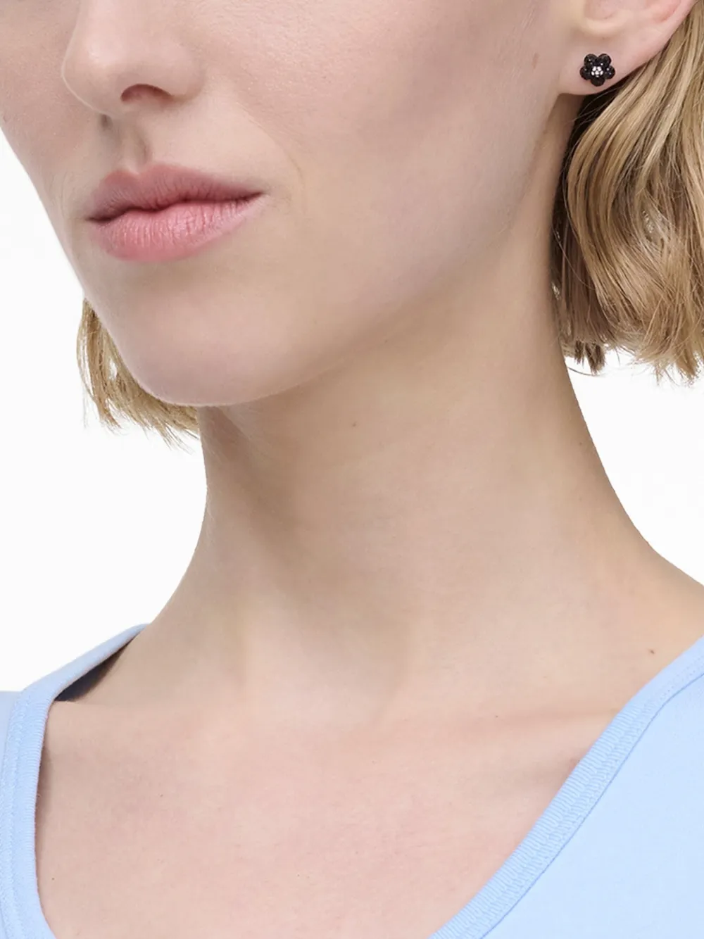 Marc Jacobs Silver  Black Earrings In Silver