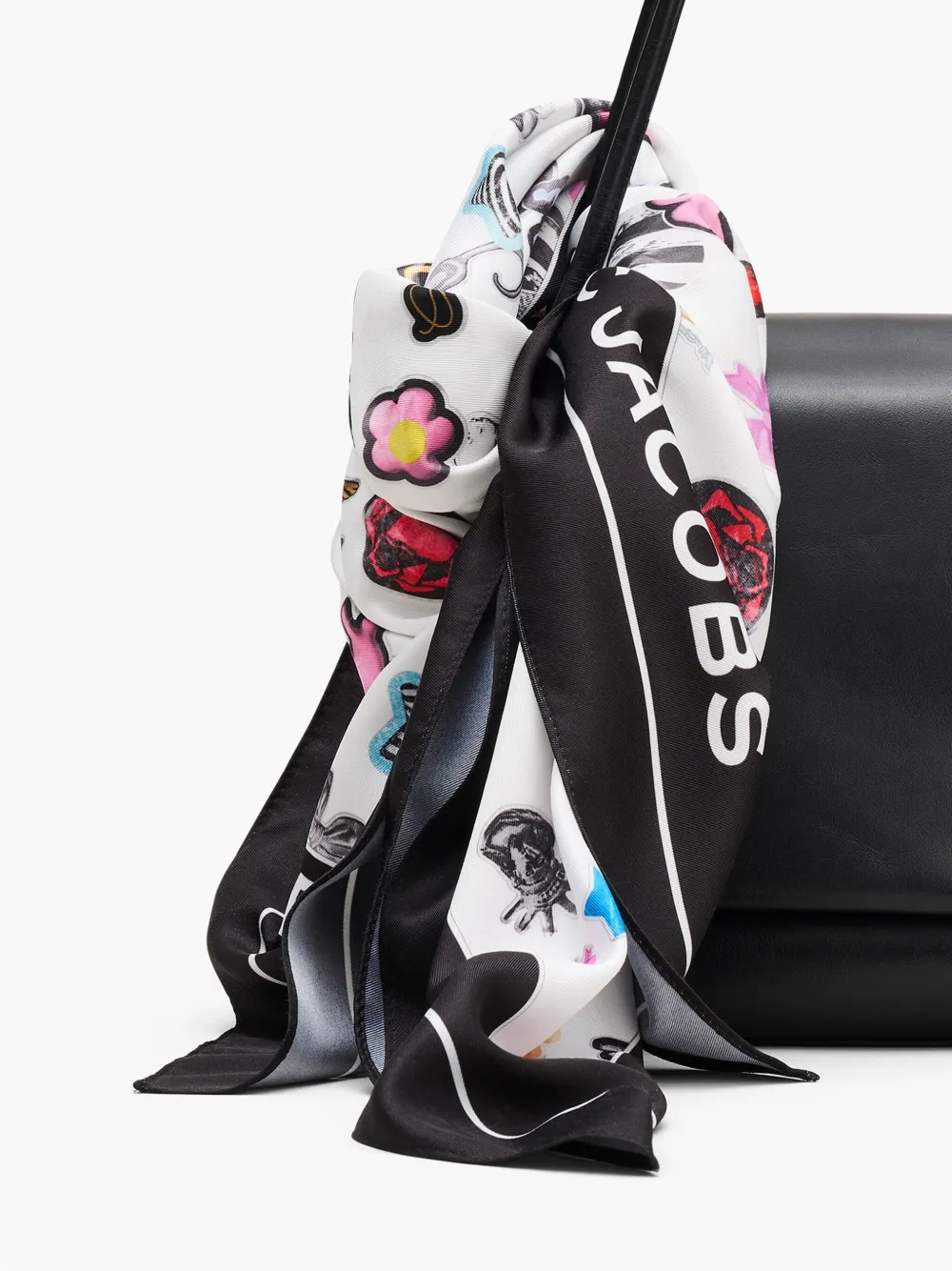 Marc Jacobs Multicolor Stick Print Scarf In White