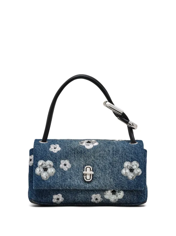 Marc Jacobs The Sequin Daisy Denim ミニバッグ | ブルー