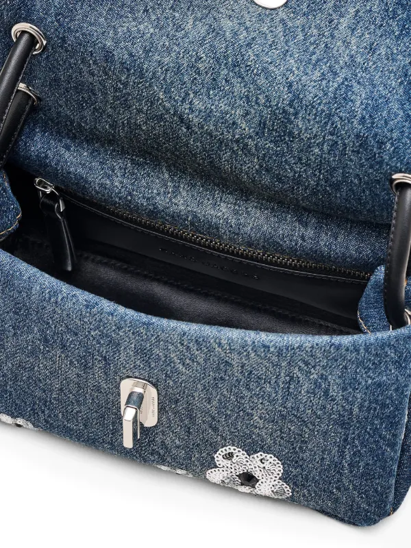 Marc Jacobs The Sequin Daisy Denim Mini Dual Bag | Blue