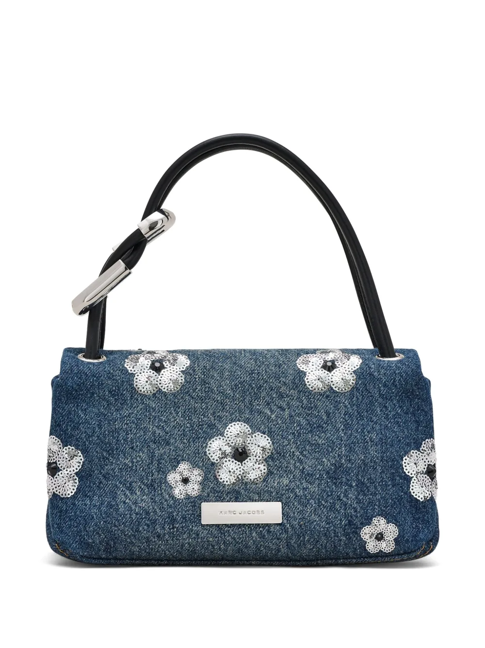 Marc Jacobs The Sequin Daisy Denim Mini Dual Bag In Blue