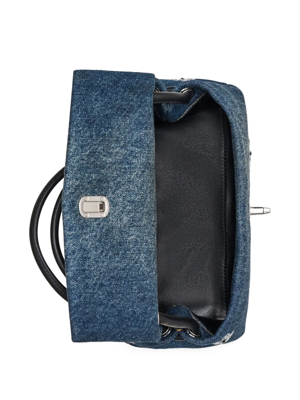 Marc Jacobs The Sequin Daisy Denim Mini Dual Bag In Blue