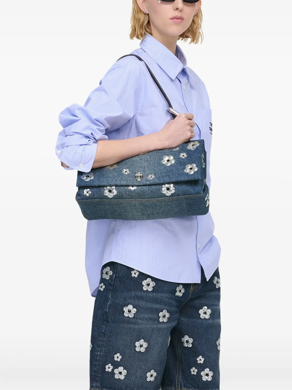 Marc Jacobs The Large Daisy Dual schoudertas Blauw