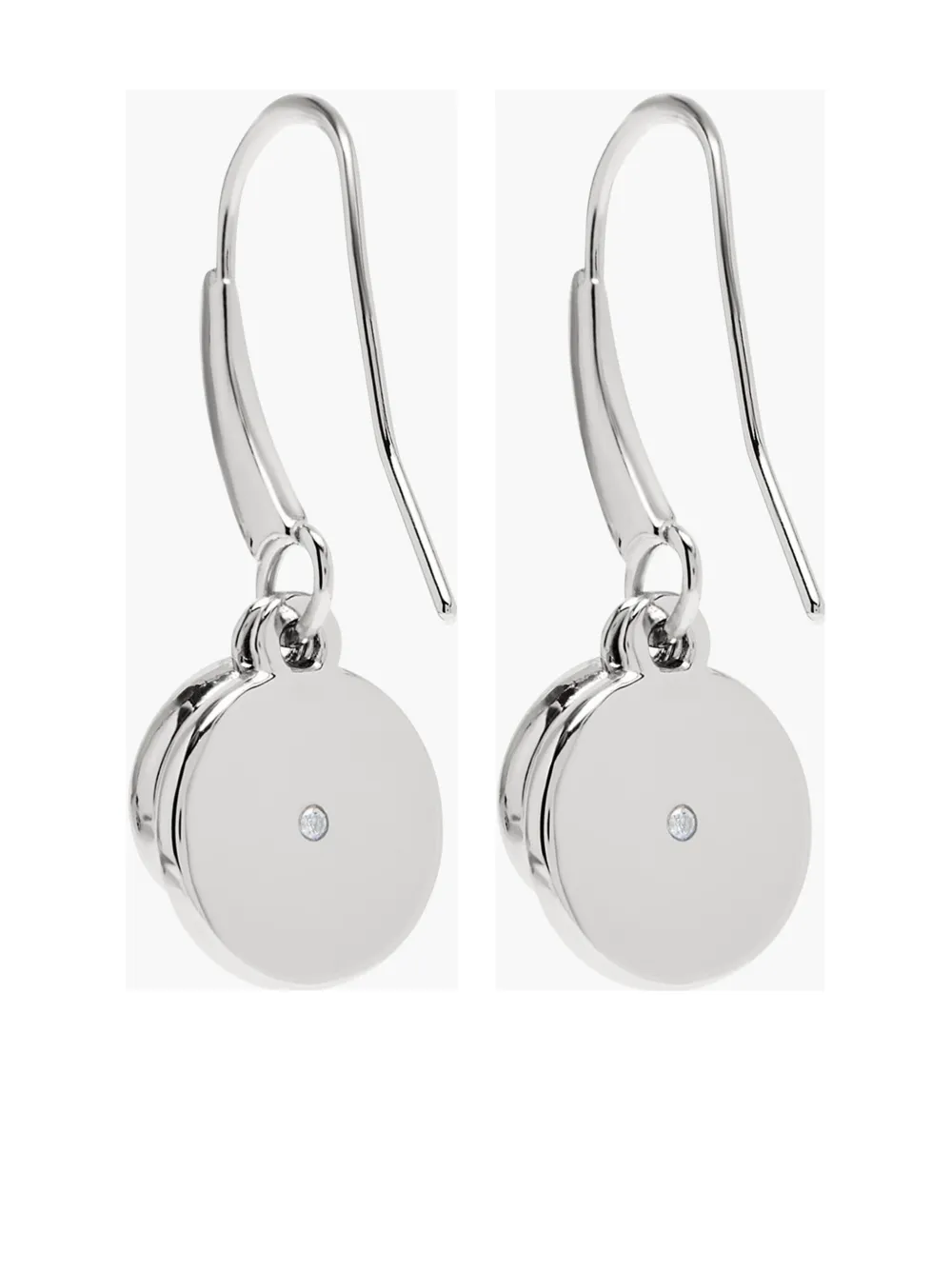 Marc Jacobs Button Drop Earrings In Silver