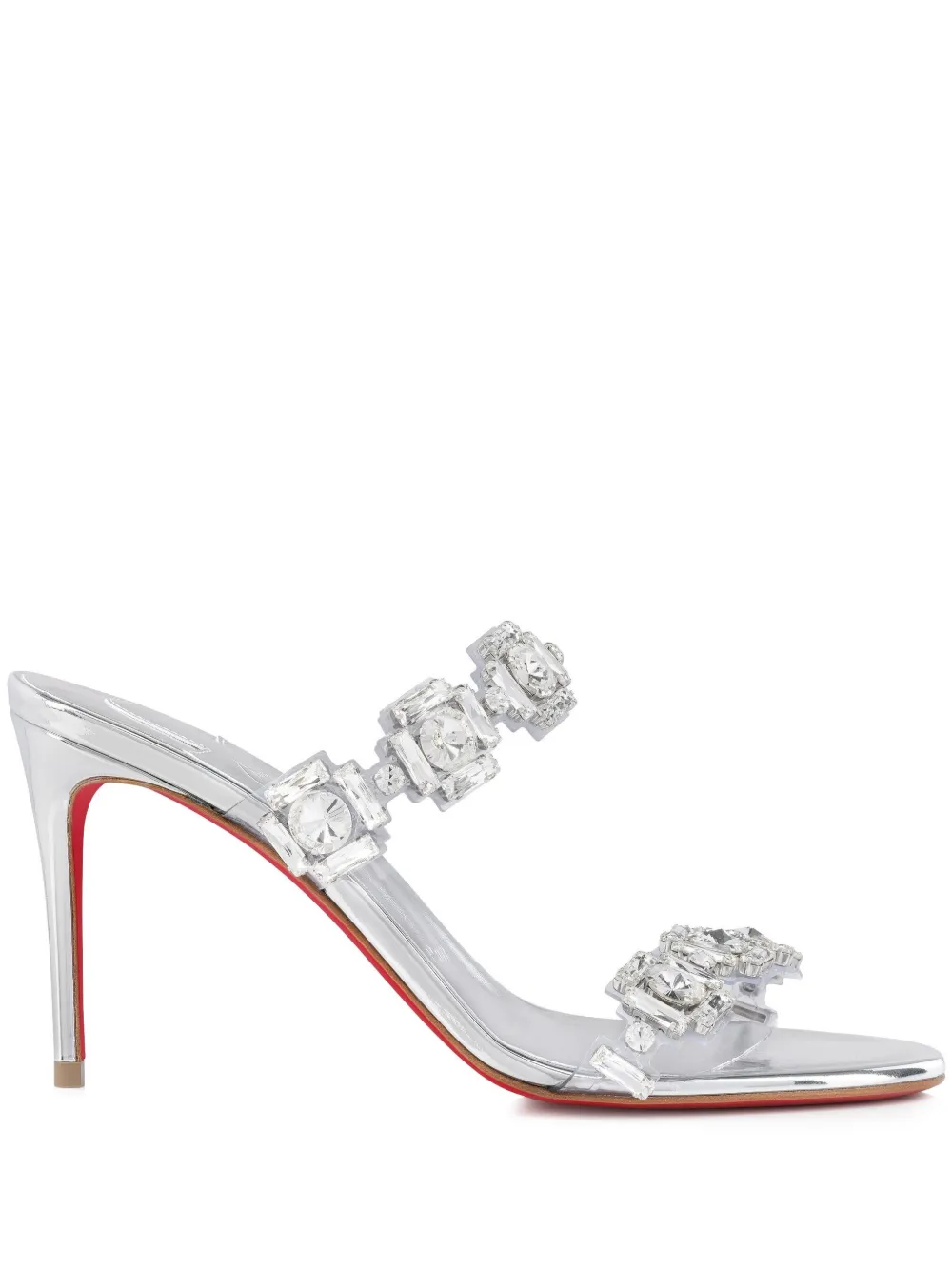 Christian Louboutin 85mm Just Jewel sandals | Silver | Image 1