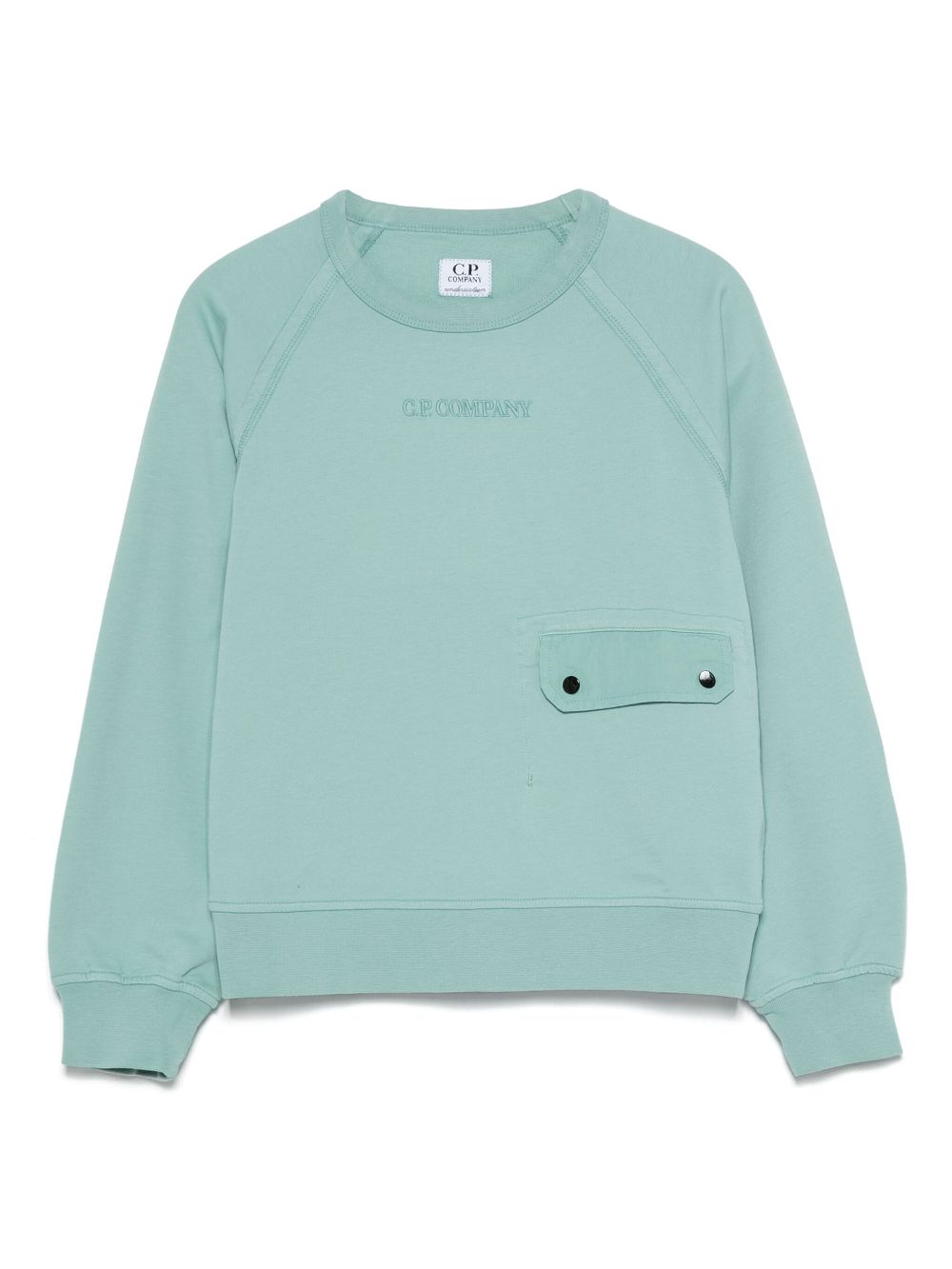 C.P. Company Kids logo-embroidered sweatshirt - Green