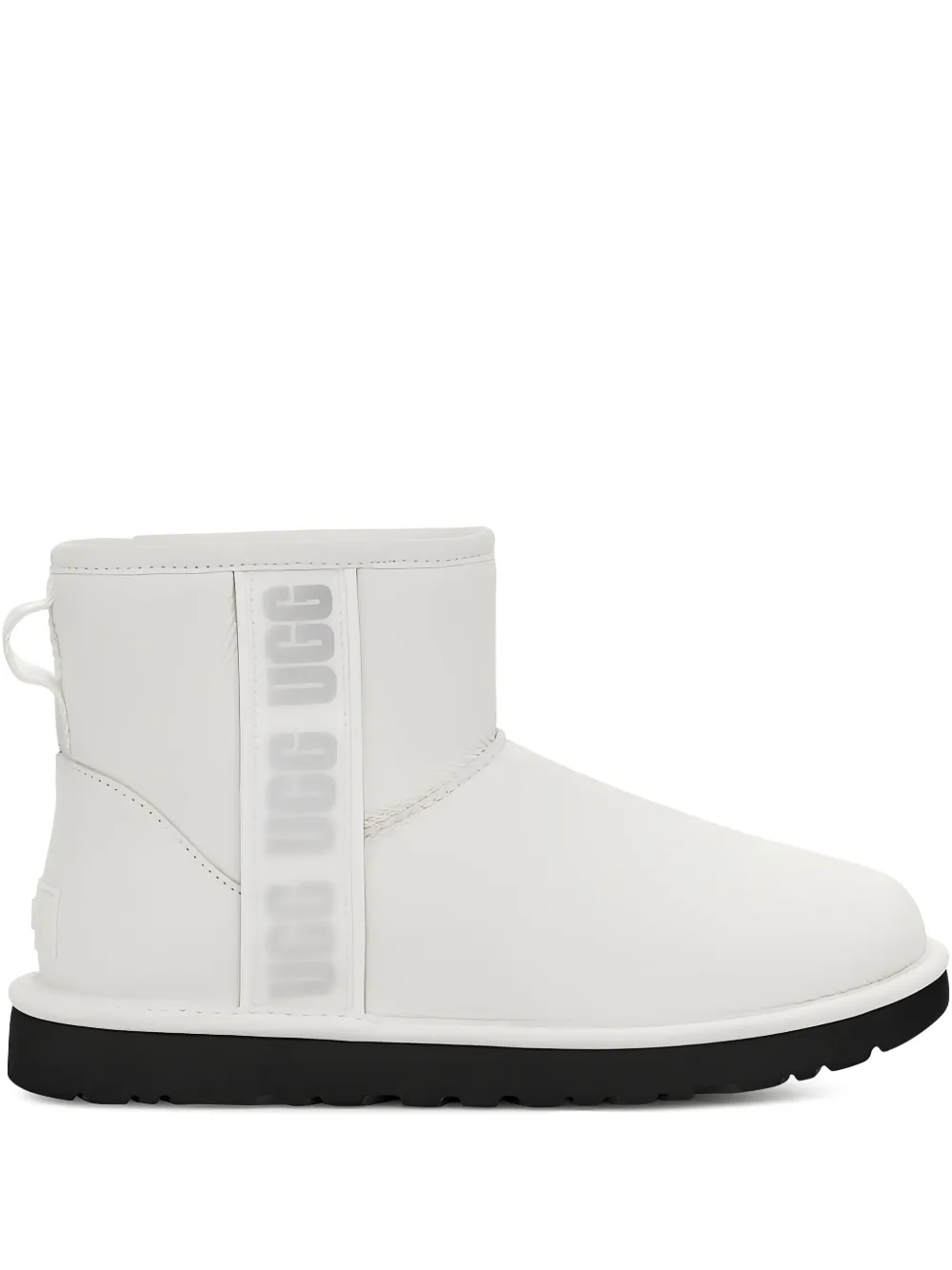 UGG Classic Mini Side Logo "Ultra Matte White" ankle boots