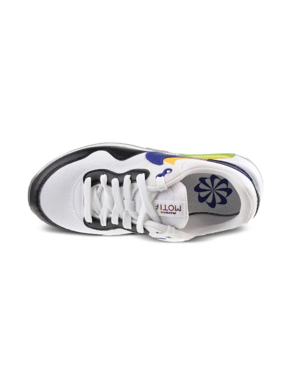Nike Kids White Slip-On Sneakers with Black Swoosh and Multicolor Zigzag s-l400.jpg main image 4