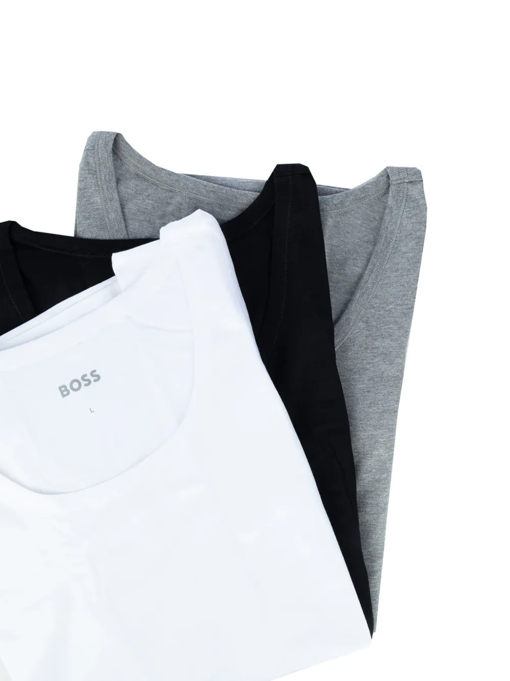 HUGO Drie mouwloze T-shirts Grijs