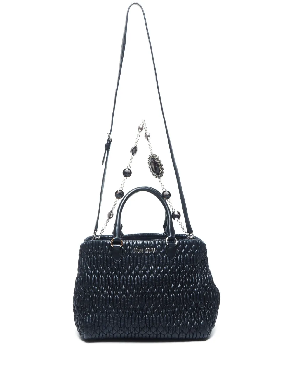 Miu Miu Pre-Owned 2000s matelassé shoulder bag | Black | Image 1