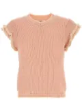 Chloé short-sleeve knitted T-shirt - Pink