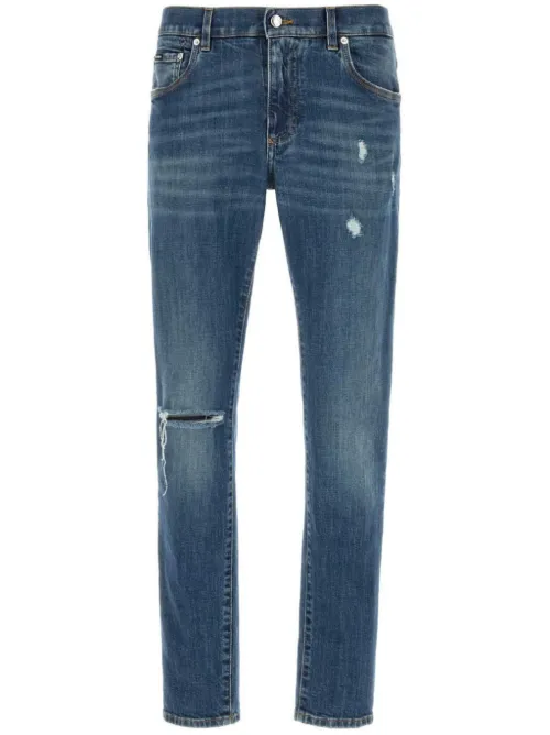 Jean à logo brodé - Dolce & Gabbana - Modalova