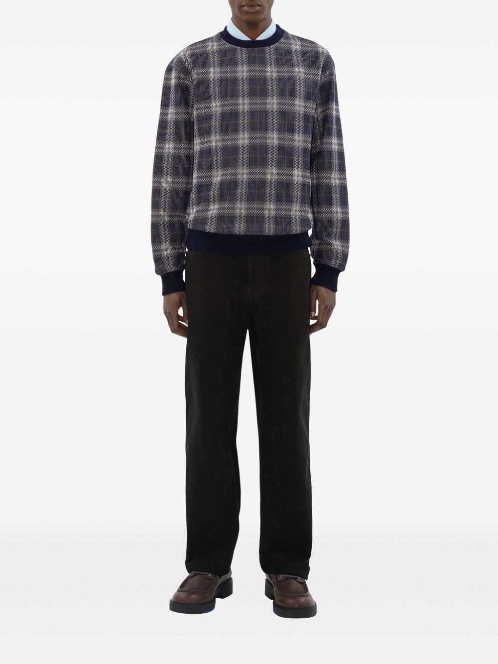 Burberry checked sweater - Blauw