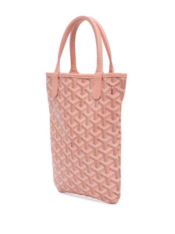 ★送料込♪【GOYARD】Poitiers パウダーピンク Claire-Voie Bag Goyard Pre-Owned 2022 Goyardine Poitiers Claire Voie Satchel