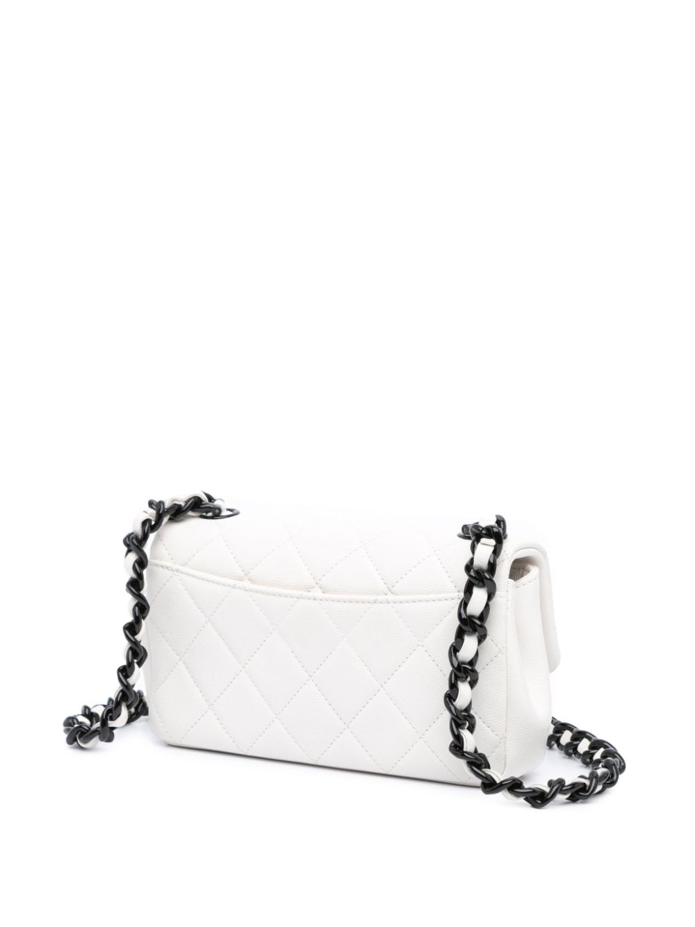 Pre-owned Chanel Quilted Caviar My Everything Flap 小号斜挎包（2020年典藏款） In White