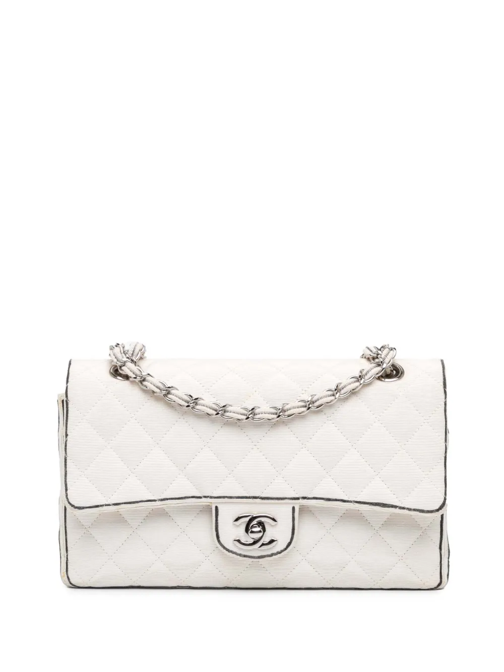 Image 1 of CHANEL Pre-Owned 2014 Medium Classic Printed Grosgrain Double Flap shoulder bag