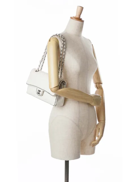 CHANEL Pre-Owned 2014 Medium Classic Printed Grosgrain Double Flap shoulder bag YFWJE6LIUWCLSLJS - 1