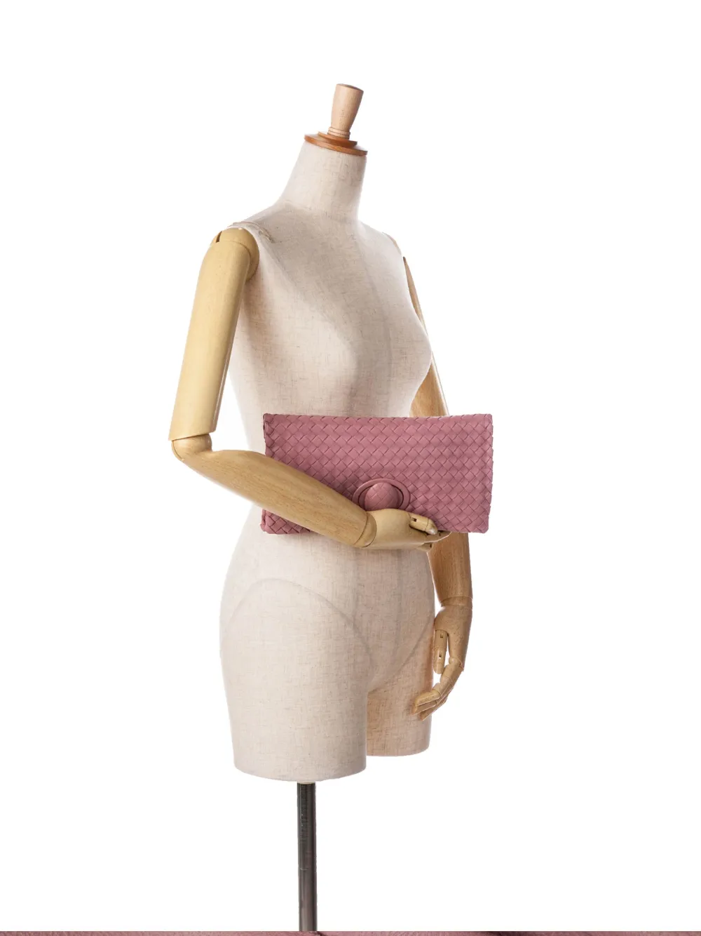 Bottega Veneta Pre-Owned 2012-present Nappa Intrecciato Turn Lock clutch bag - Roze