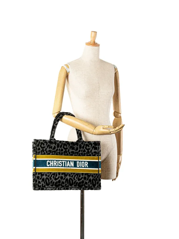 【VINTAGE】DIOR レオパードキャンバス ハンドバッグ VINTAGE】DIOR レオパードキャンバス ハンドバッグ (Dior