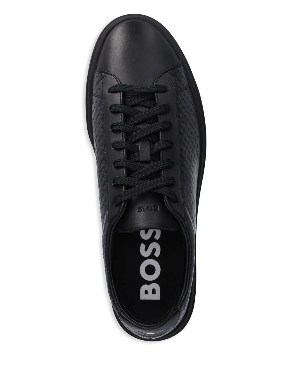 BOSS leather sneakers Black