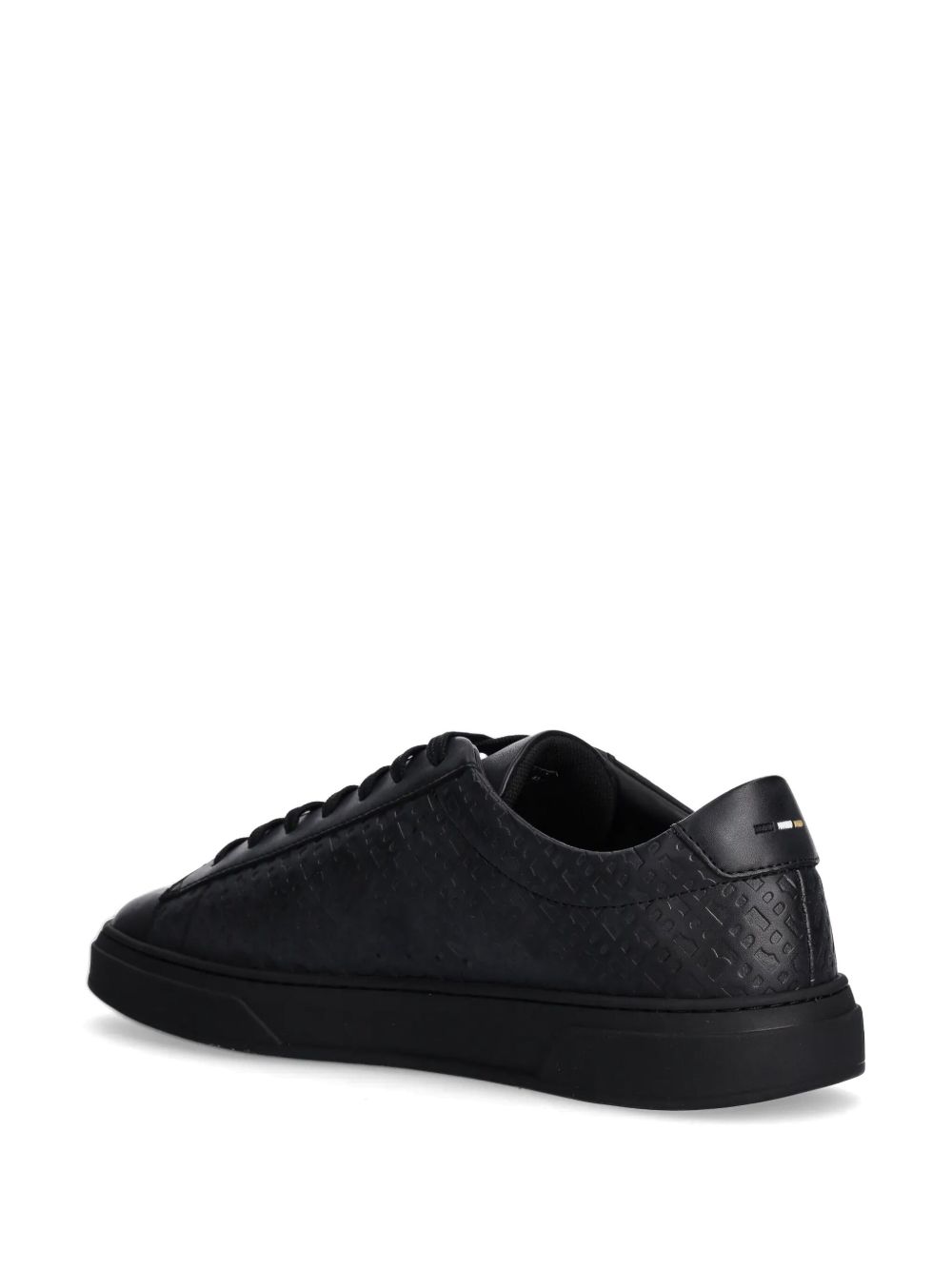 BOSS leather sneakers Black